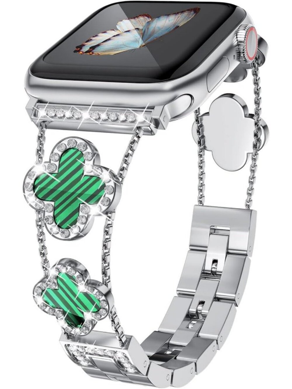 Sparkling Diamond Metal Bands for Apple Watch Series 2-11 | Stylish & Simple